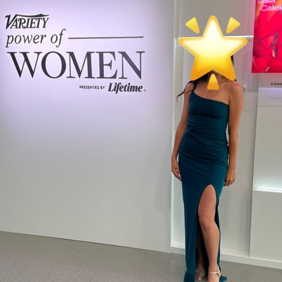 Nookie Lust Teal One-Shoulder Full Length Dress Size XS - Picture 4 of 6